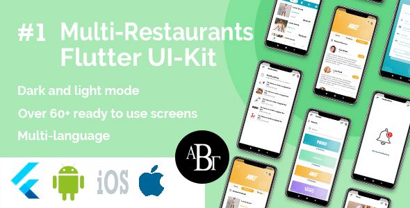 Food Delivery UI Kit in Flutter - 3 Apps - Customer App + Delivery App + Owner App - 14