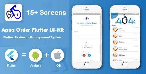 Apna Order- Restaurant App Flutter UI Kit Flutter Food &amp; Goods Delivery Mobile Uikit
