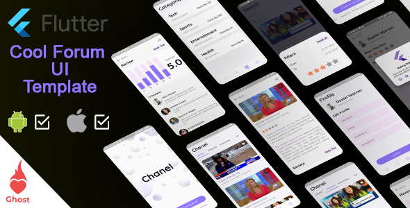 Flutter | Forum, Blog, Article, Magazine, News, app Template Flutter News &amp; Blogging Mobile App template