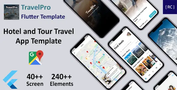 Flutter Hotel and Tour Travel App Template in Flutter | TravelPro Flutter Travel Booking &amp; Rent Mobile Uikit