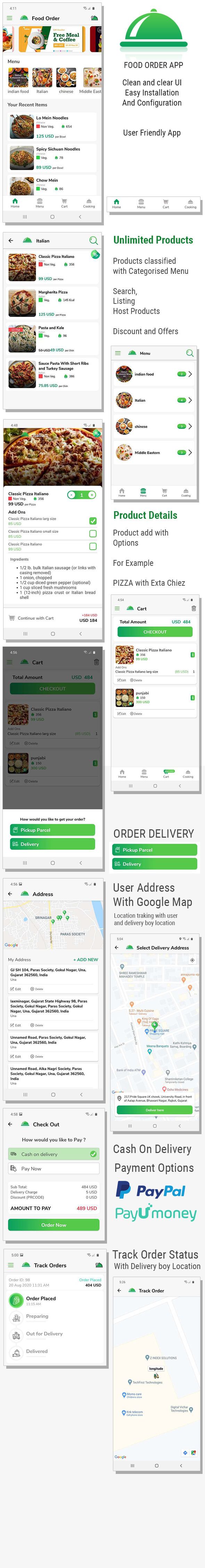 Food Order Flutter Complete application for Android and IOS + Food Delivery boy Native Android app - 1