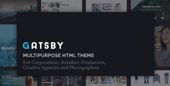 Gatsby - Business, Consulting, Agency, App Showcase, Portfolio HTML Theme  Ecommerce Mobile App template