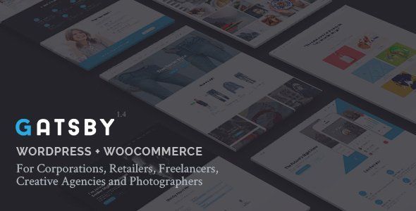 Gatsby - WordPress + eCommerce Theme  Ecommerce Mobile App template