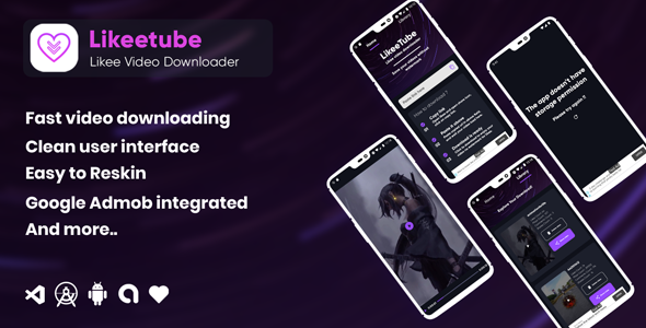 Likeetube Likee video downloader no watermark (adnroid ) Flutter Social &amp; Dating Mobile App template