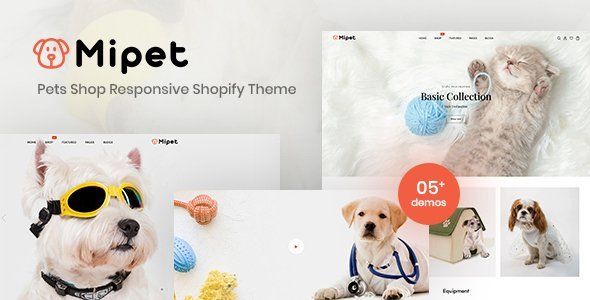 Mipet - Pets Shop Responsive Shopify Theme  Ecommerce Design 