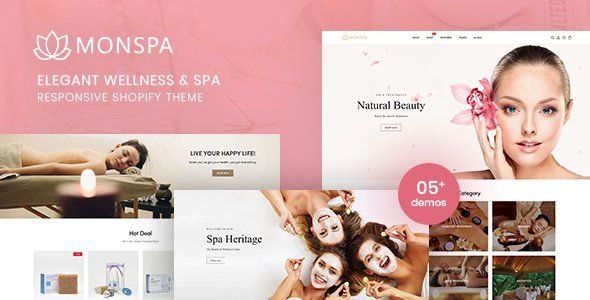Monspa - Elegant Wellness And Spa Responsive Shopify Theme  Ecommerce Design 