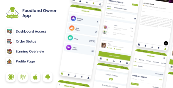 Owner / Vendor for Groceries, Foods, Pharmacies, Stores Ionic App Ionic Food &amp; Goods Delivery Mobile App template