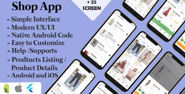 Shopping App UI | Flutter Flutter Ecommerce Mobile App template