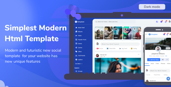 Simplest - Online Community HTML Template  Game Design Dashboard