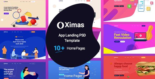 Ximas - App Landing Page  Ecommerce Design App template