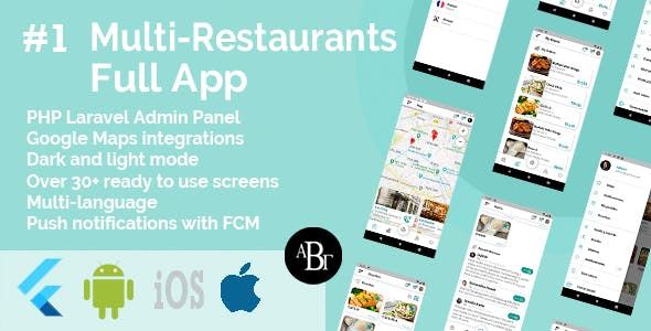 Food Delivery UI Kit in Flutter - 3 Apps - Customer App + Delivery App + Owner App - 13