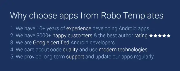 Why choose apps from Robo Templates