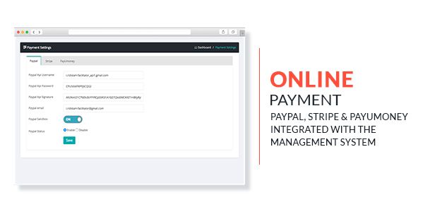 iNilabs School Management System Express - Online Payment Gateway
