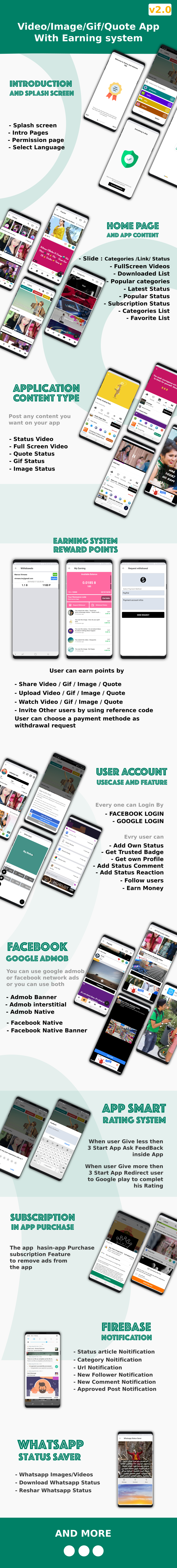 Video/Image/Gif/Quote App With Earning system (Reward points) - 4