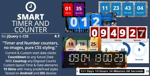 Smart Timer And Counter - jQuery Mega Countdown Plugin Android  Mobile App template