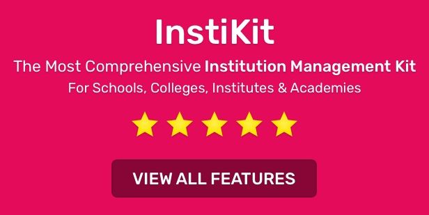 InstiKit - School, College, Institute and Academy Management System App - Title