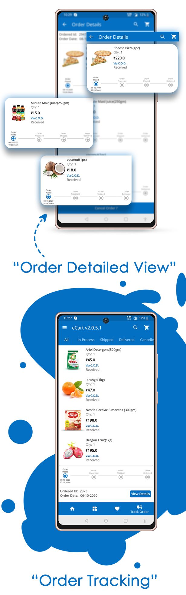eCart - Grocery, Food Delivery, Fruits & Vegetable store, Full Android Ecommerce App - 7