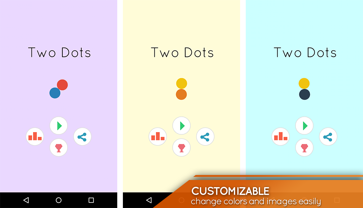 Two Dots - Admob + Leaderboards + Share - 3