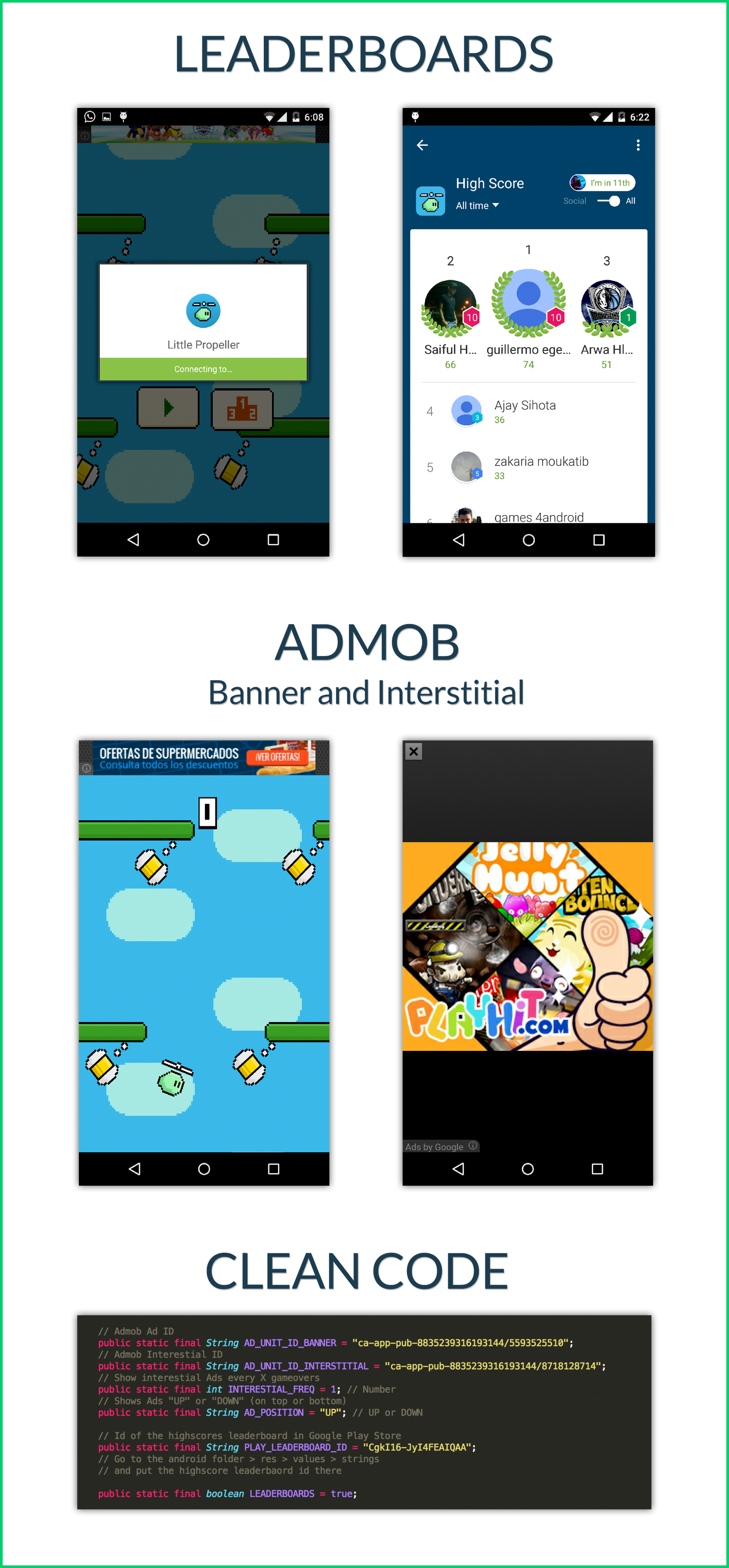 Mad Copter with Admob - Avoidance Game + Interstitials + Leaderboards - 1