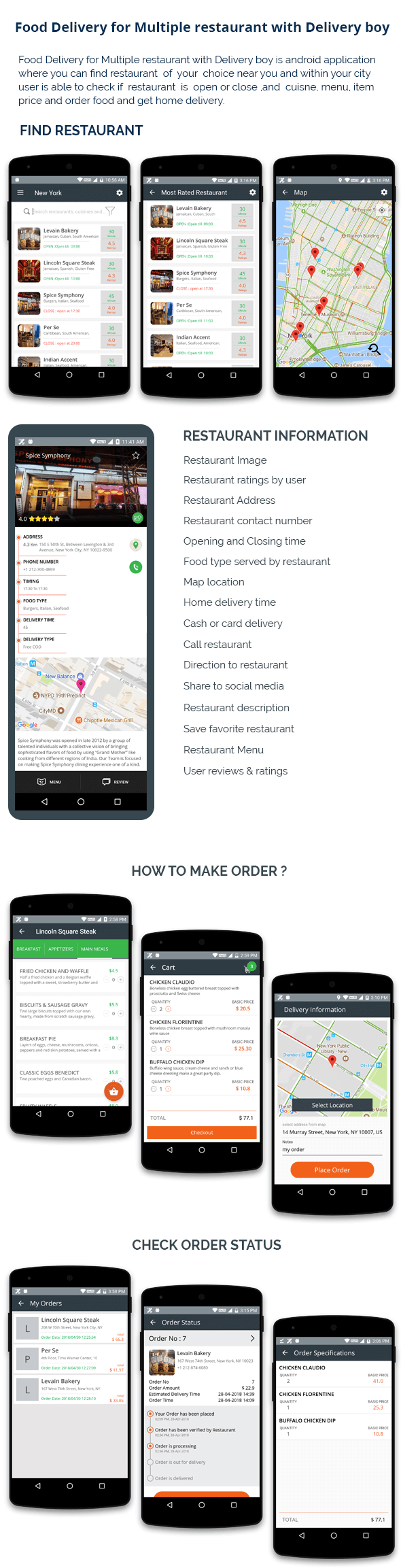 Food Delivery for multiple restaurant with delivery boy android application - 1
