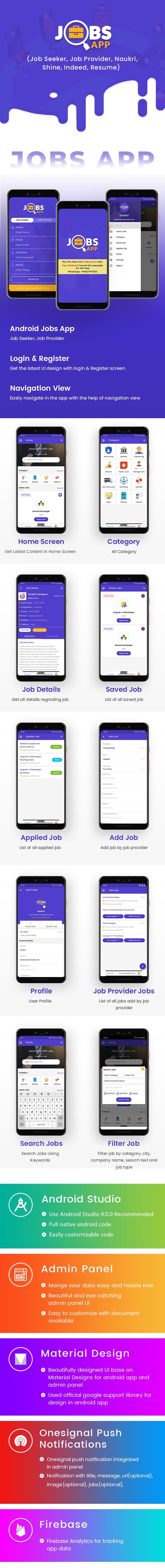 Android Jobs App (Job Seeker, Job Provider, Naukri, Shine, Indeed, Resume) - 8