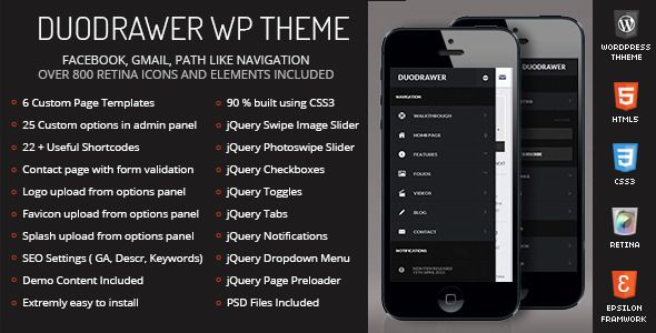 DuoDrawer | Sidebar Navigation for Mobile & Tablet - 8