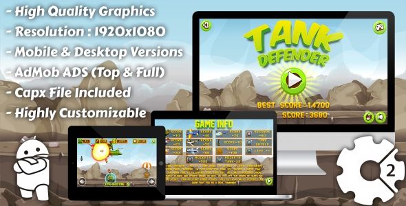 Tank Wars - HTML5 Game 120 Levels + Level Constructor + Mobile! (Construct 3 | Construct 2 | Capx) - 48