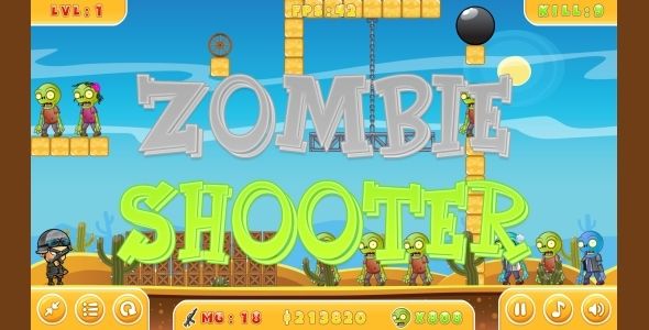 Zombie Shooter - HTML5 Game + Mobile version! (Construct 3 | Construct 2 | Capx) - 42