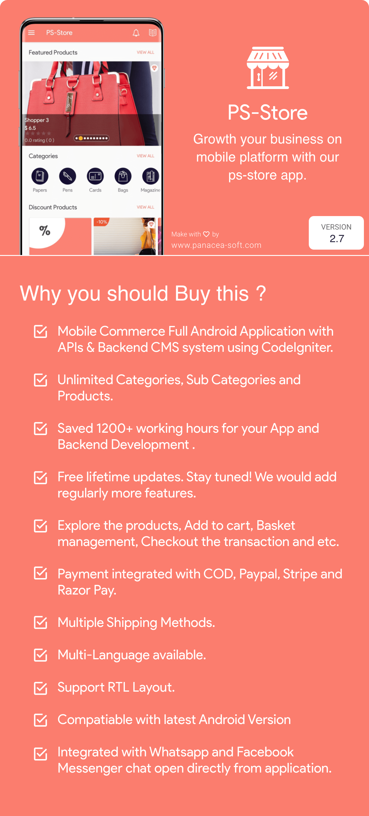 PS Store ( Mobile eCommerce App for Every Business Owner ) 2.6 - 2