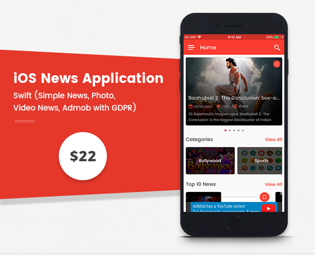 News Application Combo - Android / iOS (Simple News, Photo, Video News, Admob with GDPR) - 8