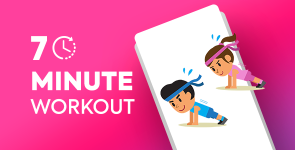 7 Minute Workout for Android Android Sport &amp; Fitness Mobile App template