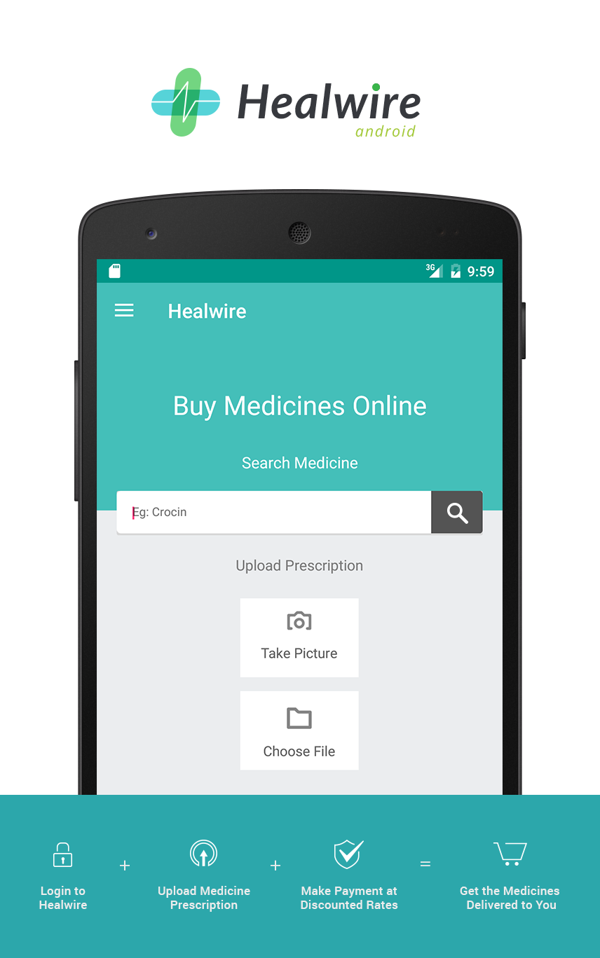 Healwire Android - Online Medical Store - 1