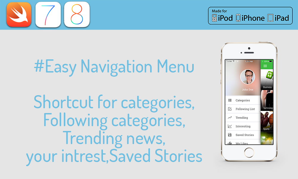 MultiPurpose News/Story/Portfolio for iOS in SWIFT - 11