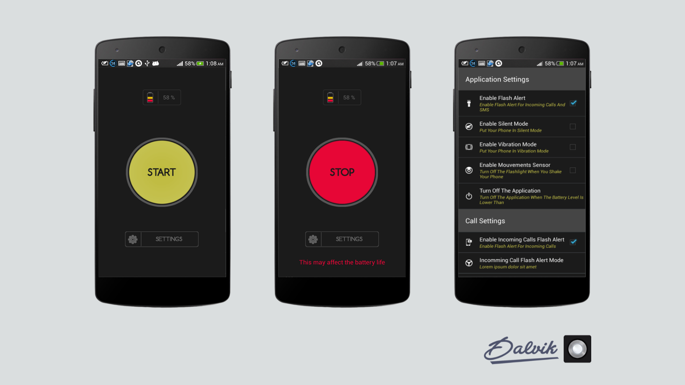 Flash Alert On Sms And Calls - 1