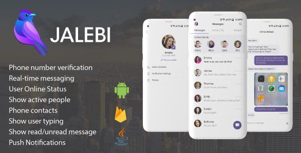 Jalebi - Android Firebase Real-time Chat Messenger v1.7 Android Chat &amp; Messaging Mobile App template