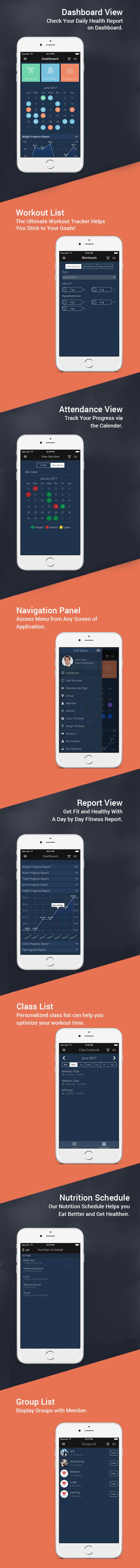 Gym master iphone mobile app