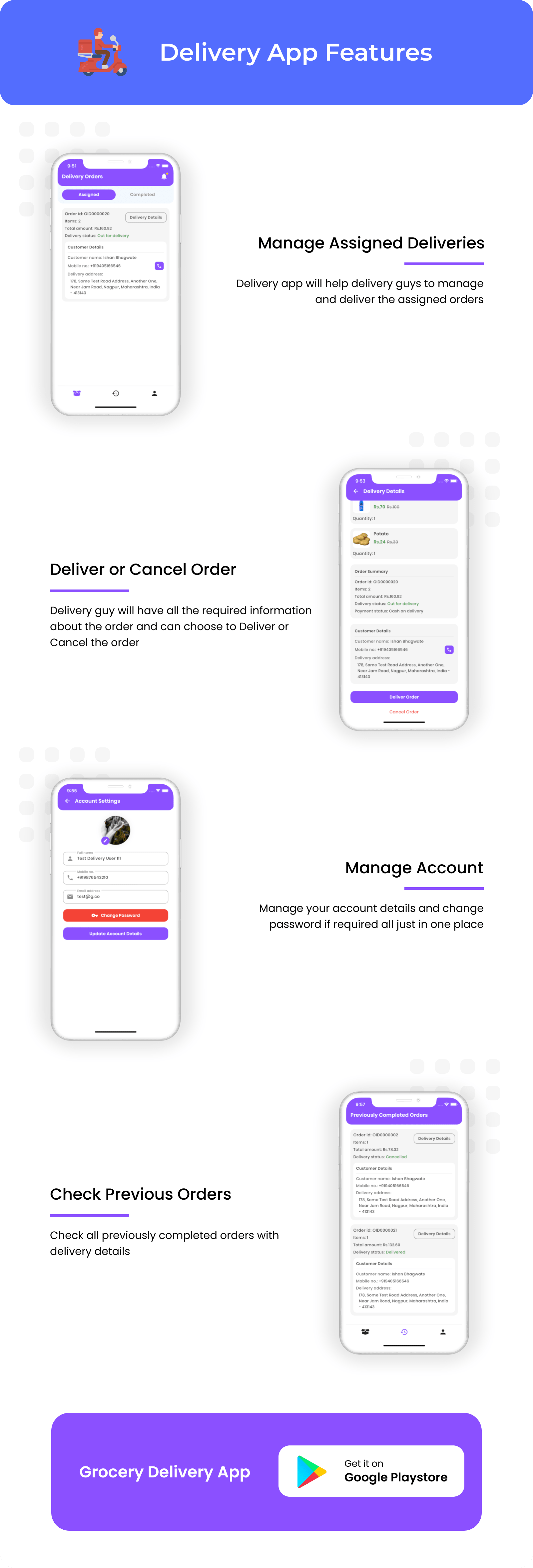 Grocery Store, Delivery app, Admin app - 3