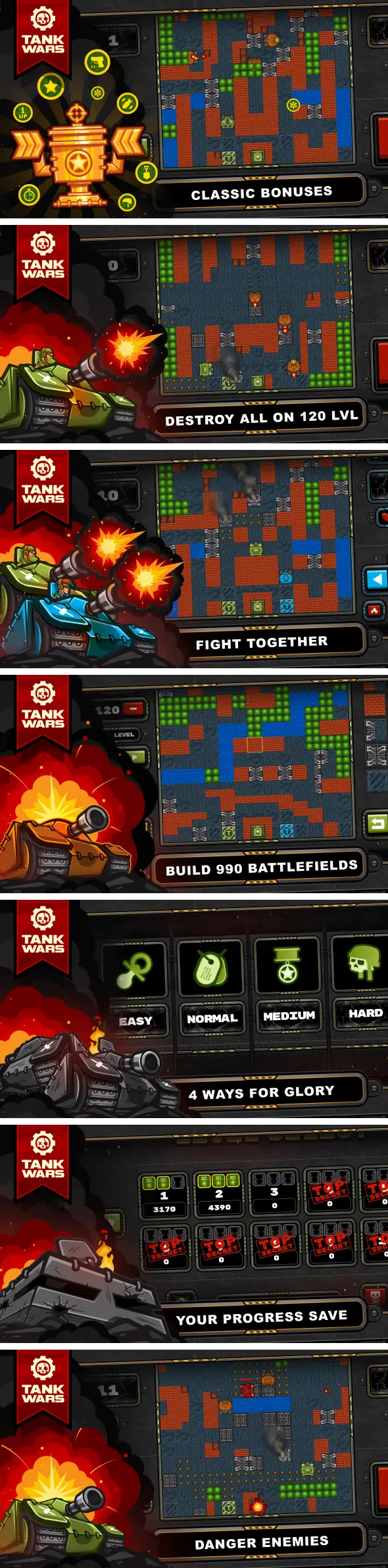 Tank Wars - HTML5 Game 120 Levels + Level Constructor + Mobile! (Construct 3 | Construct 2 | Capx) - 3