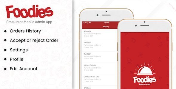 Foodies - IOS Native Order Taking Restaurant App Android Food &amp; Goods Delivery Mobile App template