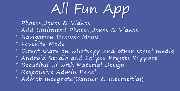 All Fun App Android  Mobile App template