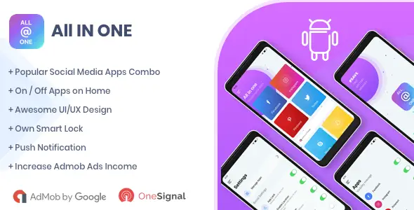 All in One Social Media Android Native App Android Social &amp; Dating Mobile App template