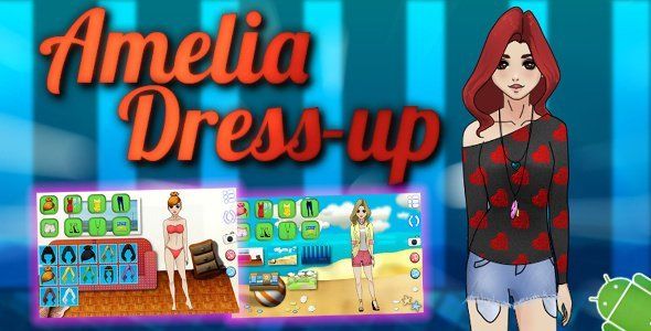 Amelia Dress-Up Mobile Android Game Mobile App template