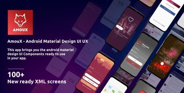 AmouX - Android Material UI Templates for Xamarin and Android Studio Android Ecommerce Mobile App template
