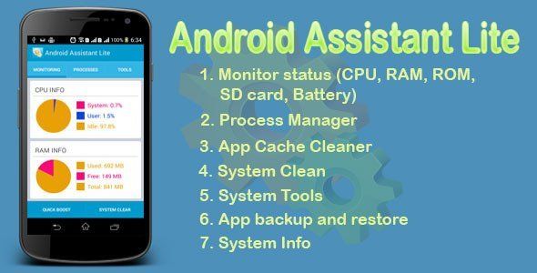 Android Assistant Lite Android  Mobile App template