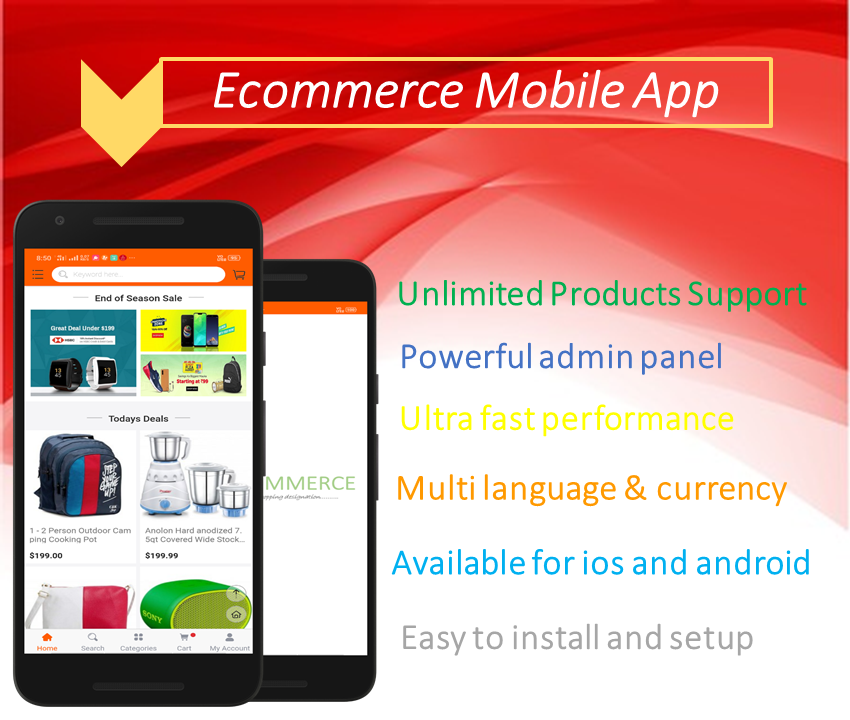 Android Ecommerce - Ecommerce Mobile App for Android - 1