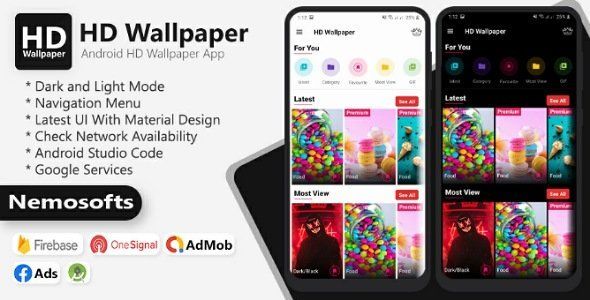 Android HD Wallpaper Android  Mobile App template