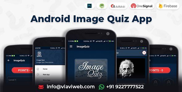 Android Image Quiz App Android Developer Tools Mobile App template