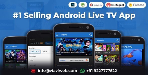 Android Live TV ( TV Streaming, Movies, Web Series, TV Shows & Originals) Android Music &amp; Video streaming Mobile App template