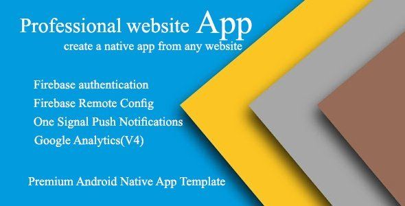 Android Professional Webview App With Firebase Backend And Admob Android Developer Tools Mobile App template