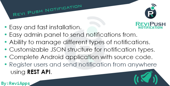 Android Push Notification using GCM Android  Mobile App template